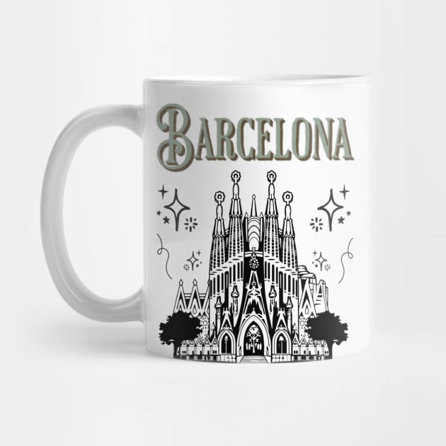 Barcelona Retro Art by mieeewoArt